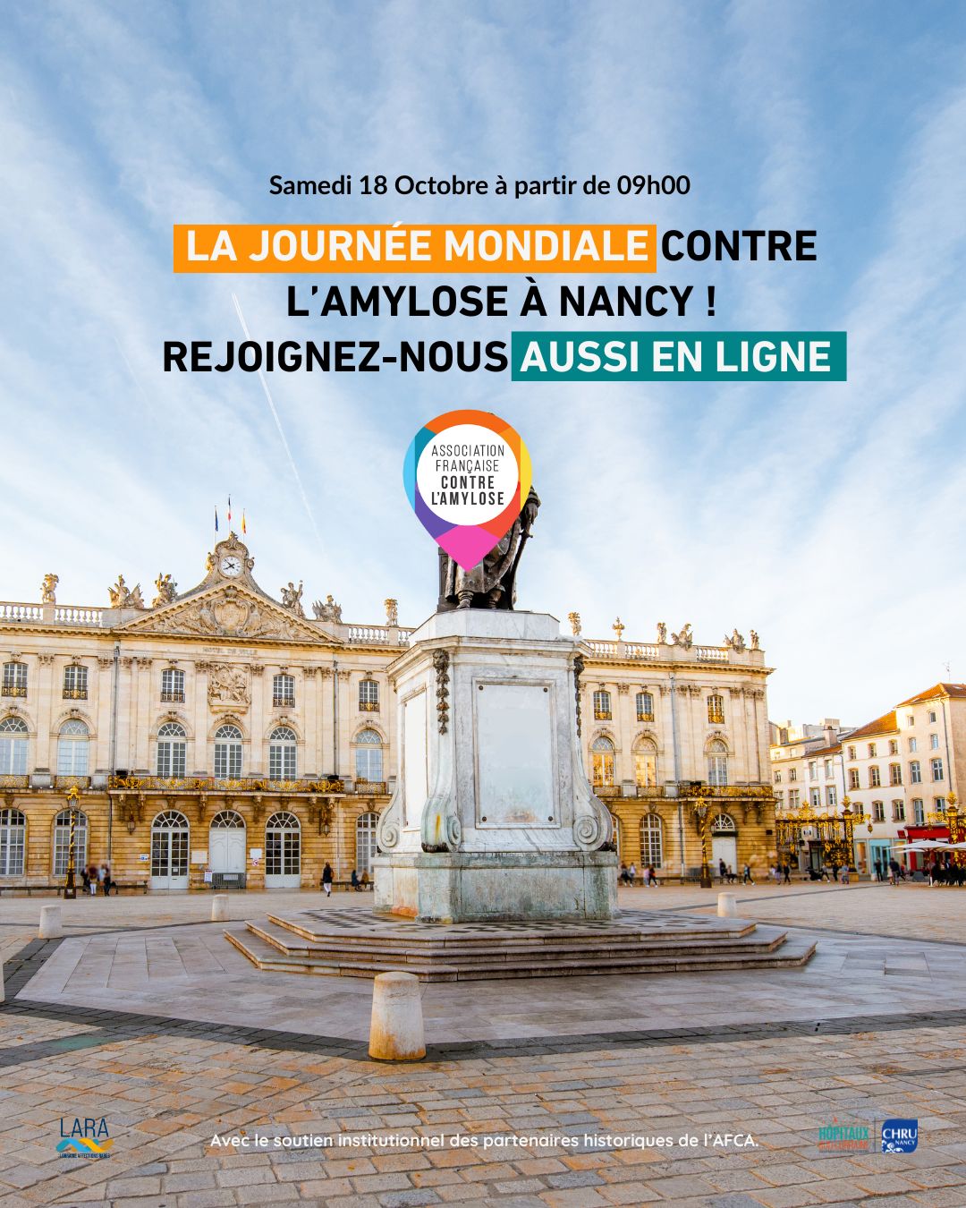 World Amyloidosis Day event poster for Nancy, France
